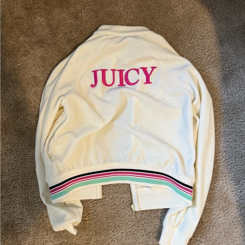 Juicy Couture Cream Jacket with Pink Accents